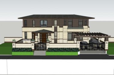 Sketchup别墅模型|独栋别墅，古典风格-BIM建筑网