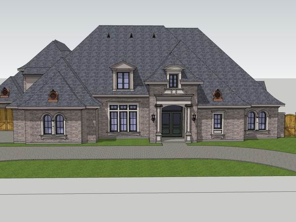 Sketchup别墅模型|独栋别墅，古典风格