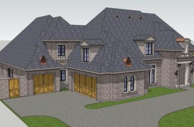 Sketchup别墅模型|独栋别墅，古典风格-BIM建筑网