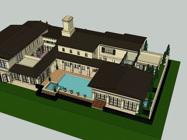Sketchup别墅模型|私人别墅，古典风格，多层