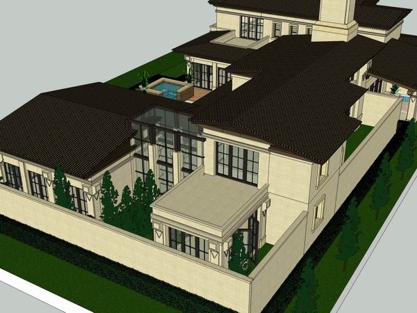 Sketchup别墅模型|私人别墅，古典风格，多层