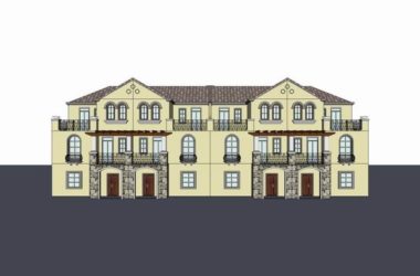 Sketchup别墅模型|联排别墅住宅，古典风格-BIM建筑网