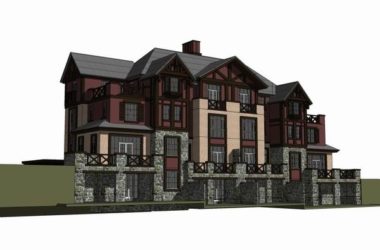 Sketchup别墅模型|联排别墅，古典风格-BIM建筑网