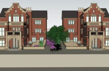 Sketchup别墅模型|双拼别墅，古典风格-BIM建筑网