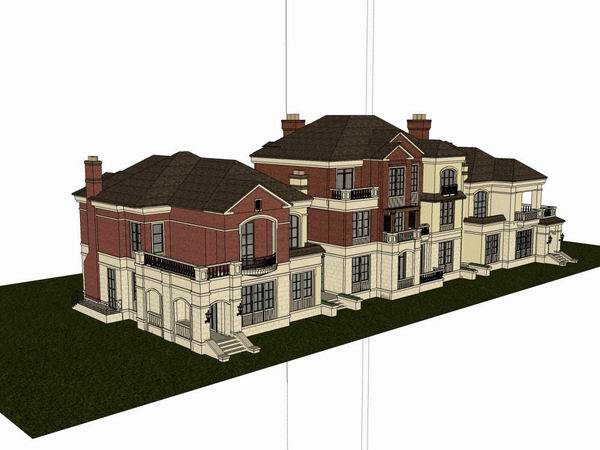 Sketchup别墅模型|别墅，古典风格