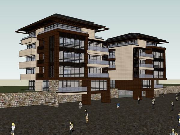 Sketchup别墅模型|别墅，现代风格