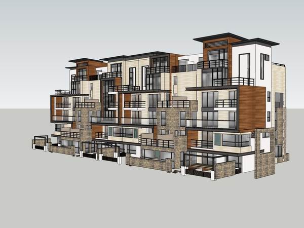 Sketchup别墅模型|新亚洲别墅，现代风格