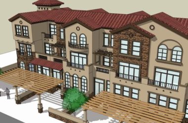 Sketchup别墅模型|联排别墅，古典风格-BIM建筑网