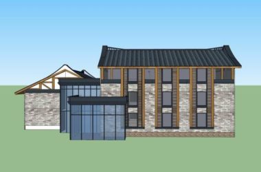 Sketchup别墅模型|独栋别墅，古典风格-BIM建筑网