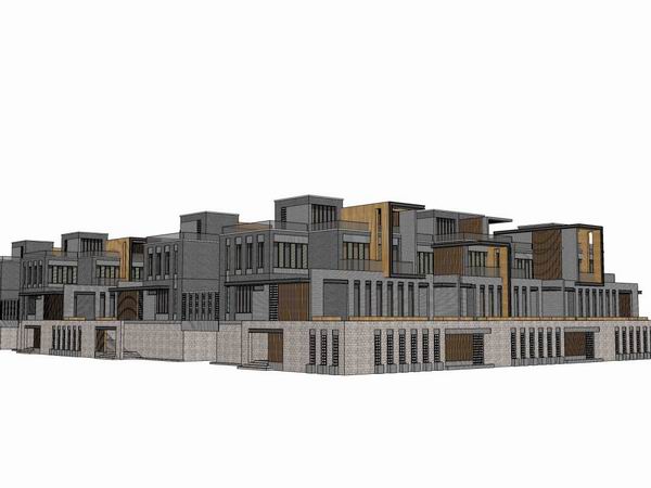 Sketchup别墅模型|别墅，现代风格