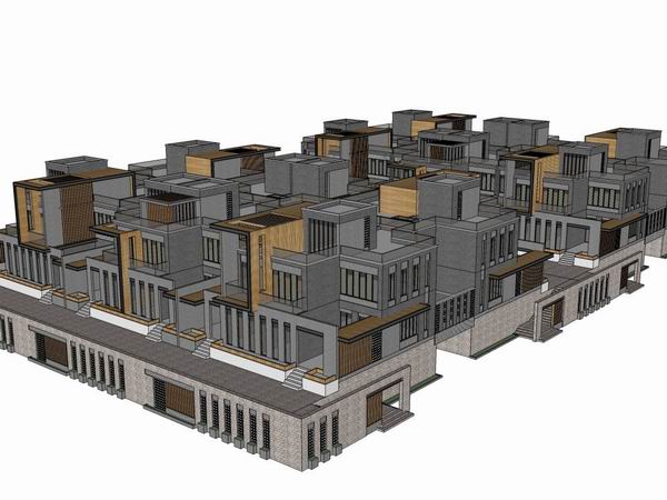 Sketchup别墅模型|别墅，现代风格