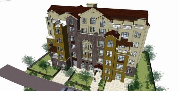 Sketchup别墅模型|花园洋房，别墅，古典风格