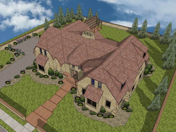 Sketchup别墅模型|独栋别墅，英式古典风格