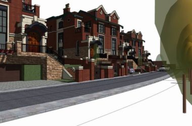 Sketchup别墅模型|双拼别墅，欧式古典风格-BIM建筑网