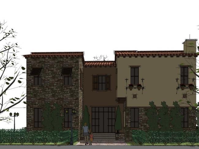 Sketchup别墅模型|独栋别墅，古典风格