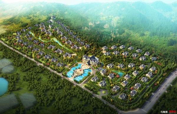 Sketchup别墅模型|别墅群，古典风格