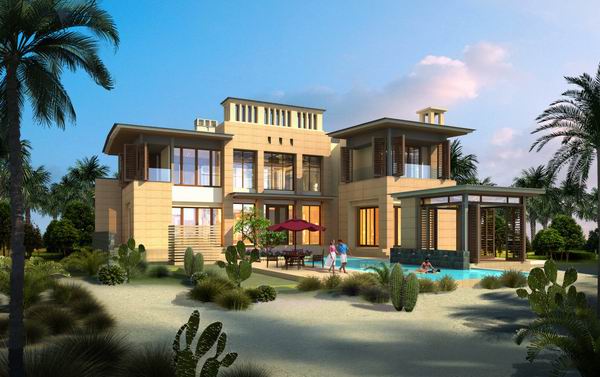 Sketchup别墅模型|独栋别墅，现代风格