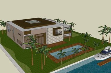 Sketchup别墅模型|独栋别墅，现代风格-BIM建筑网