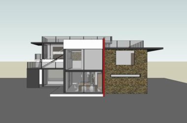 Sketchup别墅模型|独栋别墅，现代风格-BIM建筑网