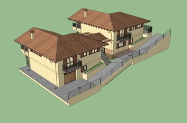 Sketchup别墅模型|叠拼别墅，古典风格-BIM建筑网