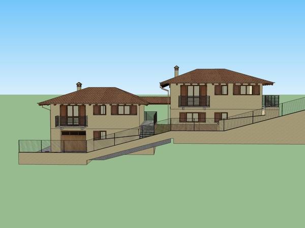 Sketchup别墅模型|叠拼别墅，古典风格