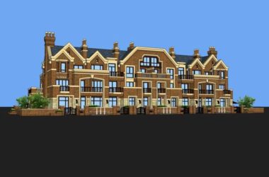 Sketchup别墅模型|联排别墅，古典风格-BIM建筑网