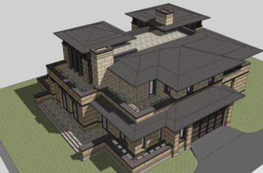 Sketchup别墅模型|独栋别墅，古典风格-BIM建筑网