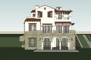 Sketchup别墅模型|独栋别墅，欧式古典风格-BIM建筑网