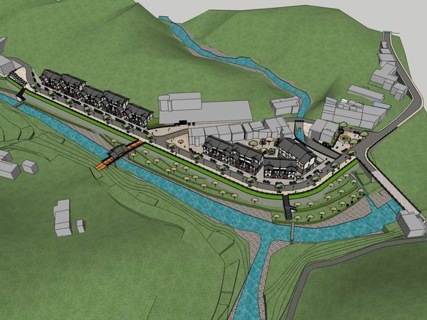 Sketchup别墅模型|新农村别墅，现代中式