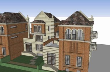 Sketchup别墅模型|英式别墅住宅，古典风格-BIM建筑网