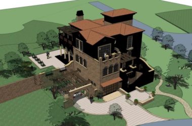 Sketchup别墅模型|独栋别墅，古典风格-BIM建筑网