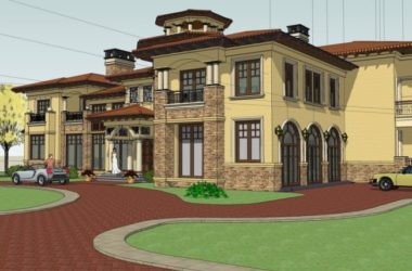 Sketchup别墅模型|独栋别墅，古典风格-BIM建筑网