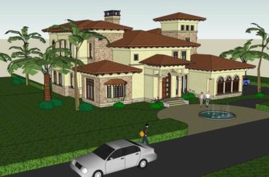 Sketchup别墅模型|独栋别墅，古典风格-BIM建筑网