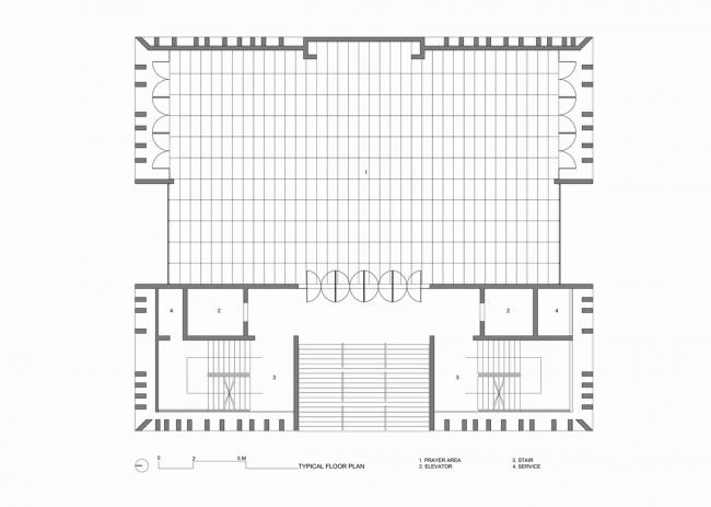BIM建筑|垂直镂空，立体组成：达卡白色清真寺