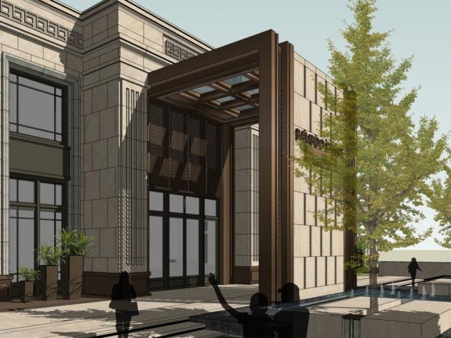 Sketchup商业模型|售楼处，古典风格，商业建筑