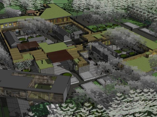 Sketchup商业模型|社区中心，现代风格，商业