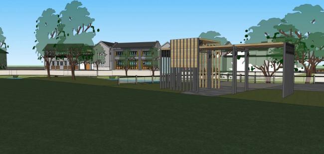 Sketchup景观模型|公园景观，商业建筑，城市小品， 水坝，中式风格