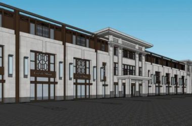 Sketchup商业模型|商业裙房，新古典风格-BIM建筑网