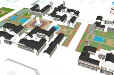 Sketchup商业模型|商业街，新中式风格-BIM建筑网