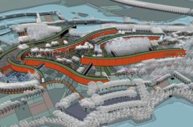 Sketchup景观模型|滨水景观，现代风格-BIM建筑网