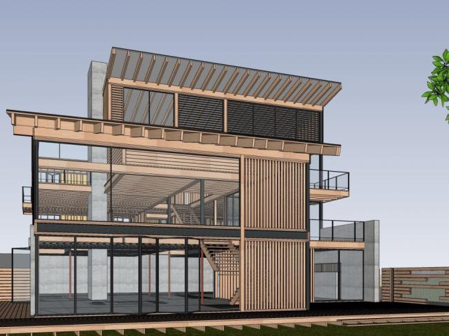 Sketchup住宅模型|多层住宅，新中式风格，居住建筑