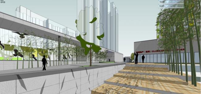 Sketchup商业模型|多层会所，商业建筑，现代风格