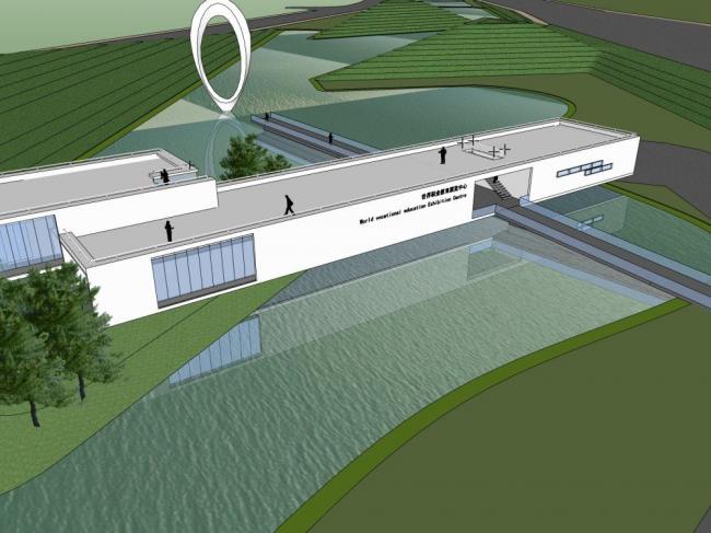 Sketchup文化模型|展示中心，展览馆，文化建筑，现代风格