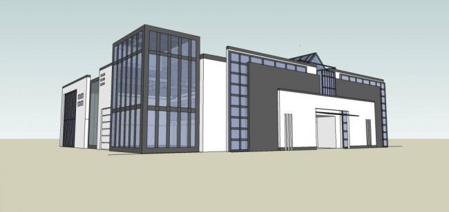 Sketchup文化模型|多层档案馆，图书馆，博物馆，新中式风格，文化建筑