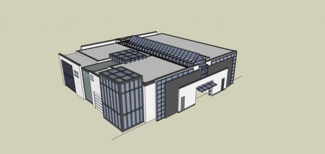 Sketchup文化模型|多层档案馆，图书馆，博物馆，新中式风格，文化建筑