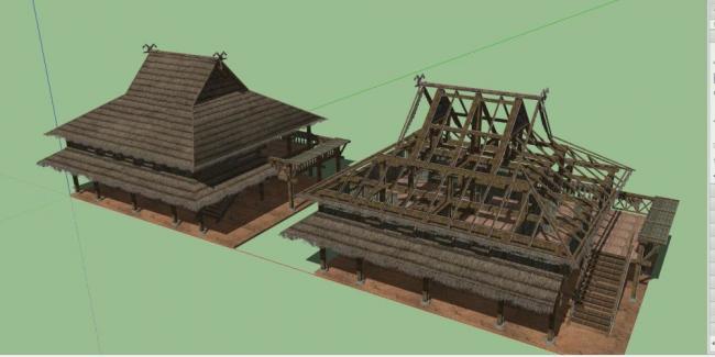 Sketchup酒店模型|民宿，酒店，民族风格