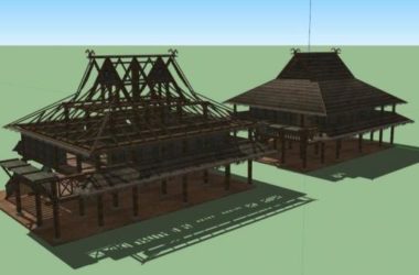 Sketchup酒店模型|民宿，酒店，民族风格-BIM建筑网