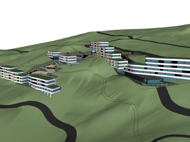 Sketchup商业模型|多层商业建筑，现代风格