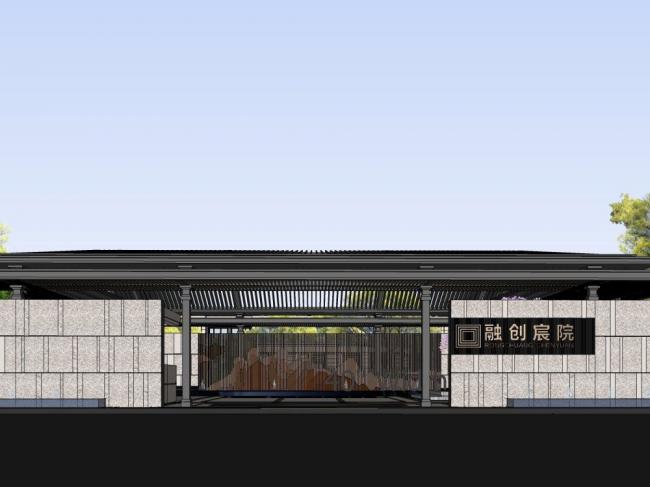 Sketchup商业模型|售楼处，新中式风格，商业建筑