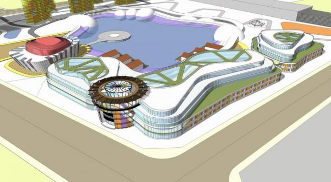 Sketchup综合体模型|商业综合体，现代风格